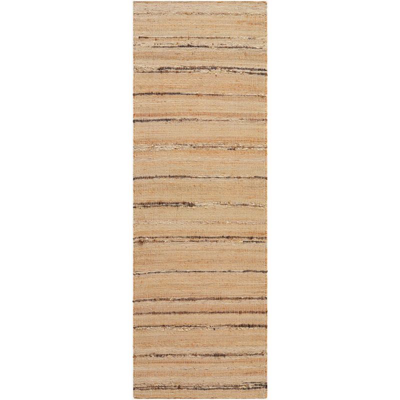 Striped Indoor Rug, Runner 2'6" x 8', Beige