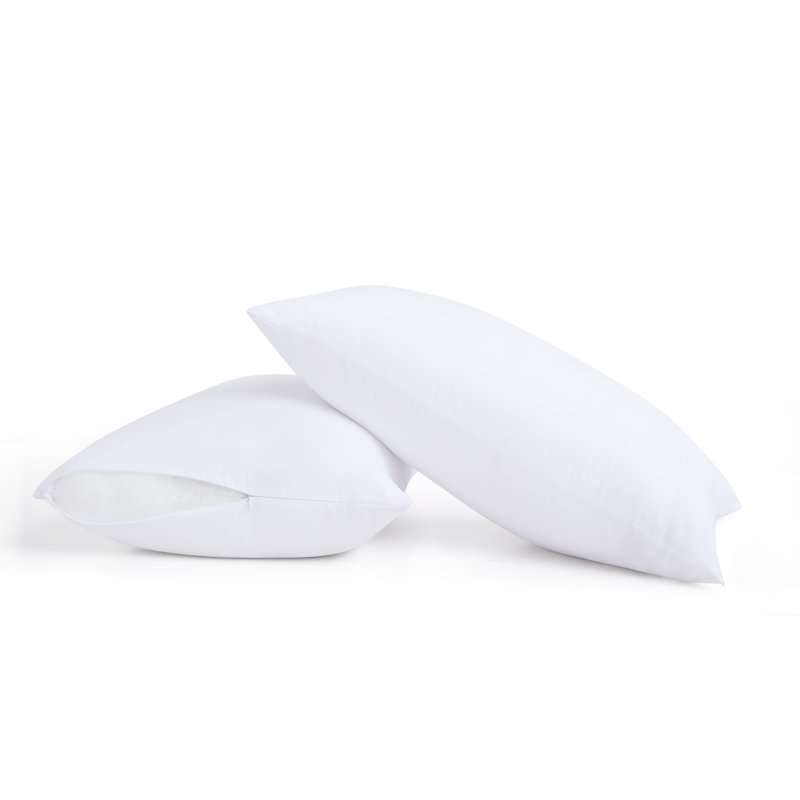 White Hypoallergenic Down Alternative Bed Pillow Set