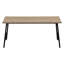 Table basse de salon au design moderne, rectangulaire 40 po, stratifié taupe, pieds en métal noir, base cocktail