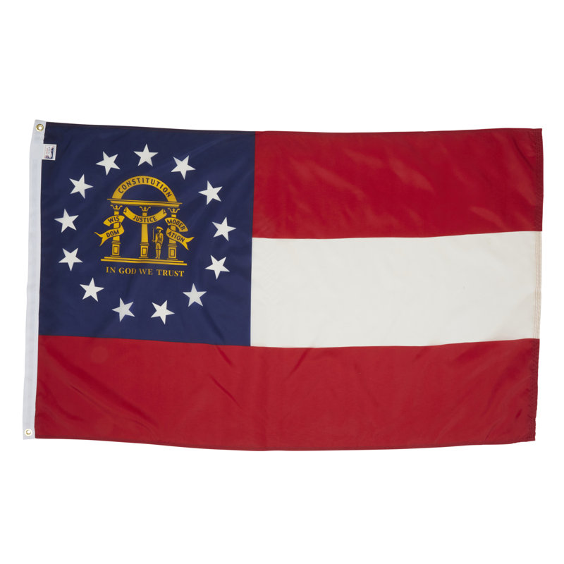 Drapeau de maison State, Géorgie, Nylon, 24 po x 36 po