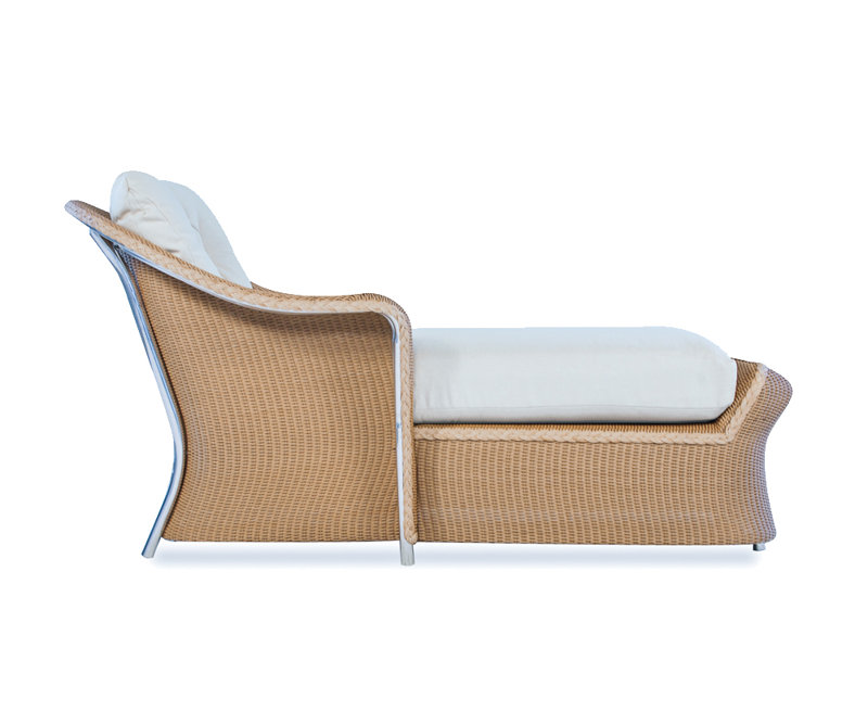 Reflections Outdoor Chaise Lounge, Fife Sahara, White