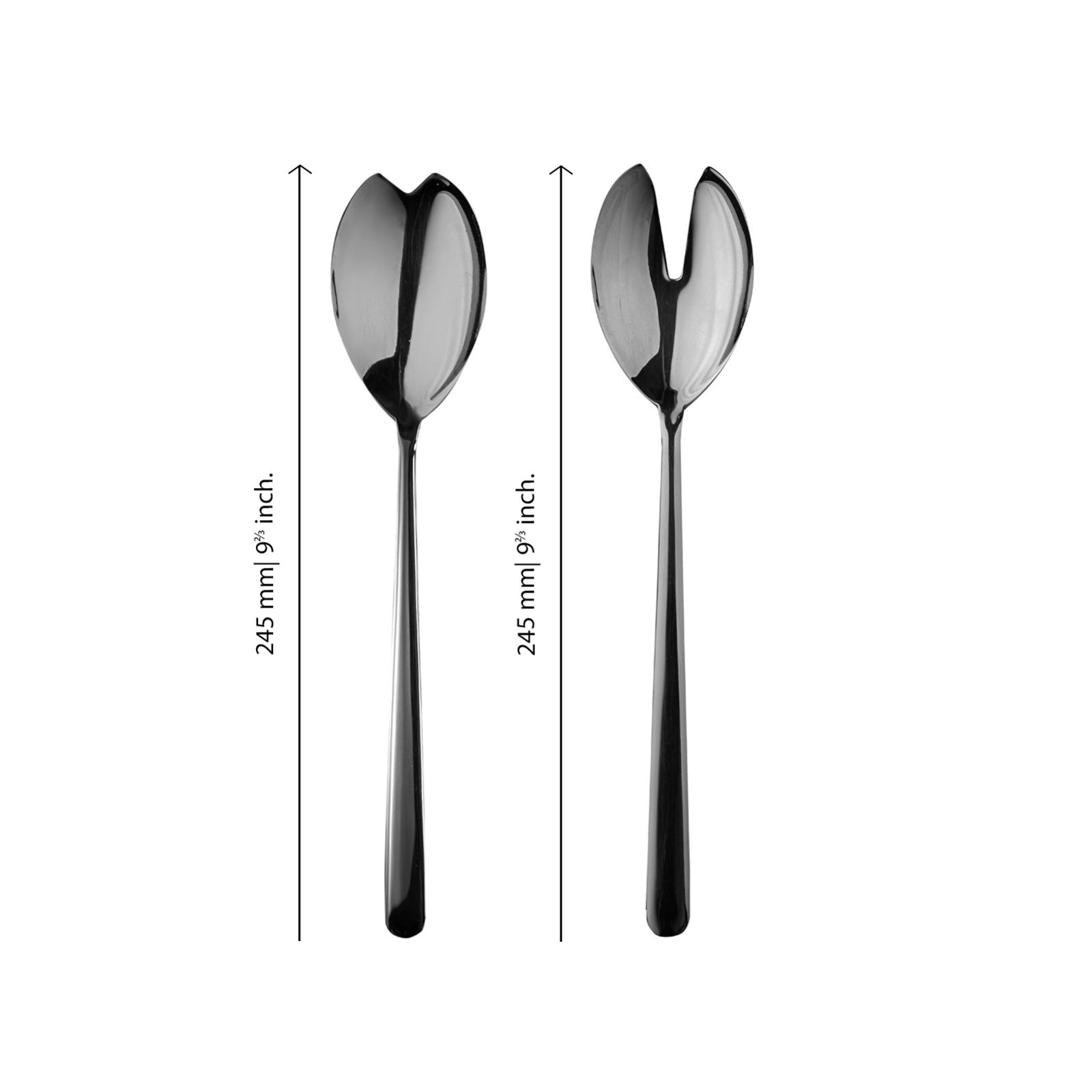 Salad Servers (Fork and Spoon) Linea, Black Gold