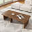 Mid Century Modern Wood Coffee Table For Living Room, Free Adjustable Side Table, Set of 2-2057872134