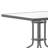 Amlie Square Tempered Glass Metal Table with Smooth Ripple Design Top-451083922-451080738