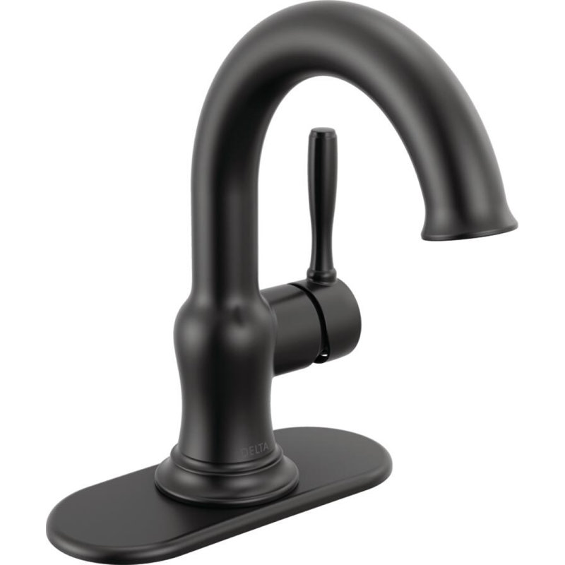 Single Handle Bathroom Faucet, Matte Black