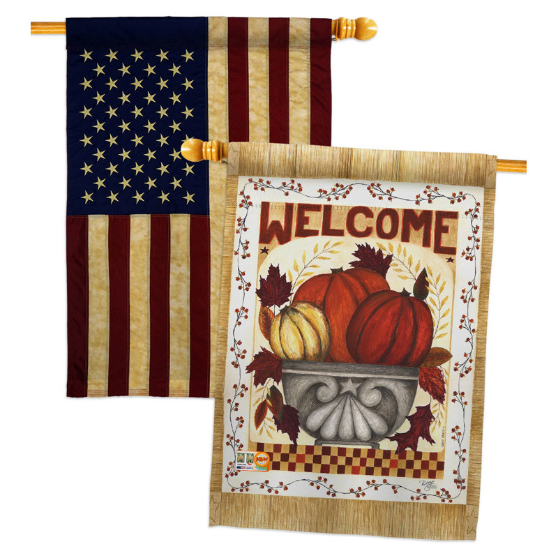 Double Sided 40'' H x 28'' W Polyester House Flag