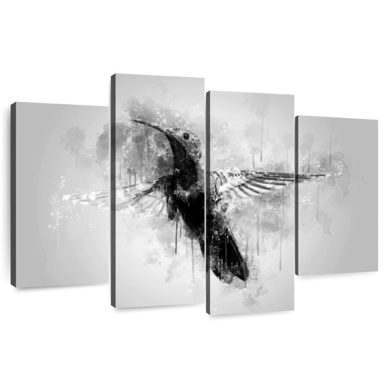 Brampt Small Hummingbird Black And White