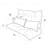 Cassella Outdoor 5'' Loveseat Seat / Back Cushion-784282122
