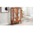 Curio Cabinet With 2 Tempered Glass Doors, Adjustable Shelves And Led Light-1689551076