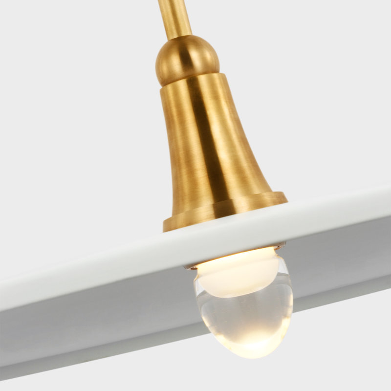 Truesdell 1 - Light LED Pendant, White, Hand-Rubbed Antique Brass