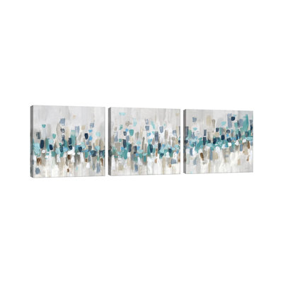 «Blue Staccato», ensemble d'art mural sur toile tendue (ensemble de 3)