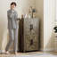 Armoire de rangement de plancher de salle de bain, armoire de salle de bain de ferme avec 4 portes et tablette réglable, brun-780316479