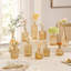 Ensemble de 12 vases en verre doré pour centre de table rétro-665140443