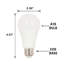 15 W (équivalent à 100 W), ampoule DEL A19 à intensité variable, culot moyen E26 (standard)-98344840
