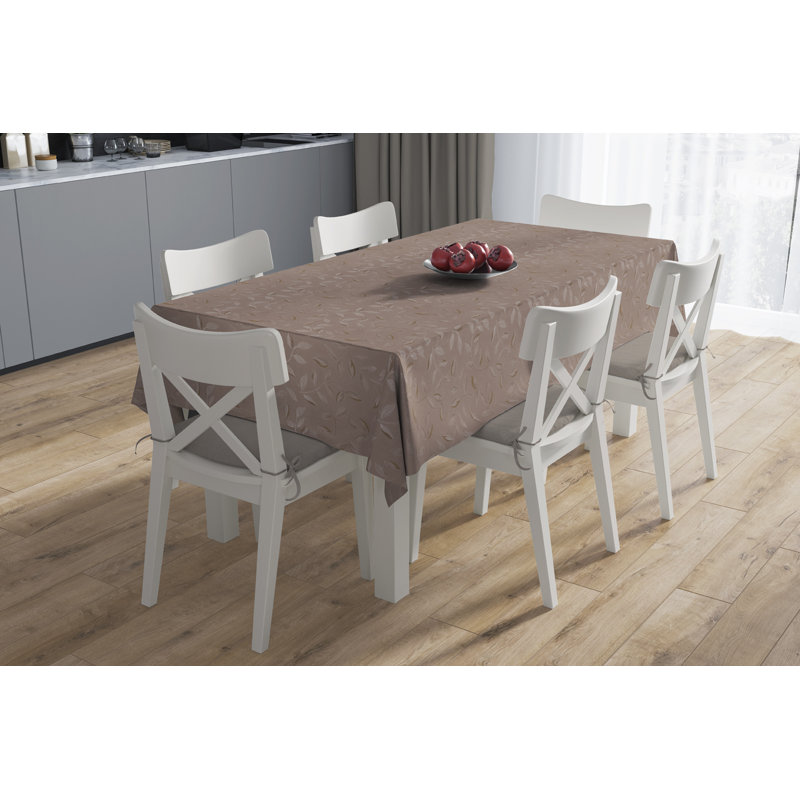 Nappe surdimensionnée en jacquard Vines 54x70 - Muscade, L 144 po x l 70 po, Gris