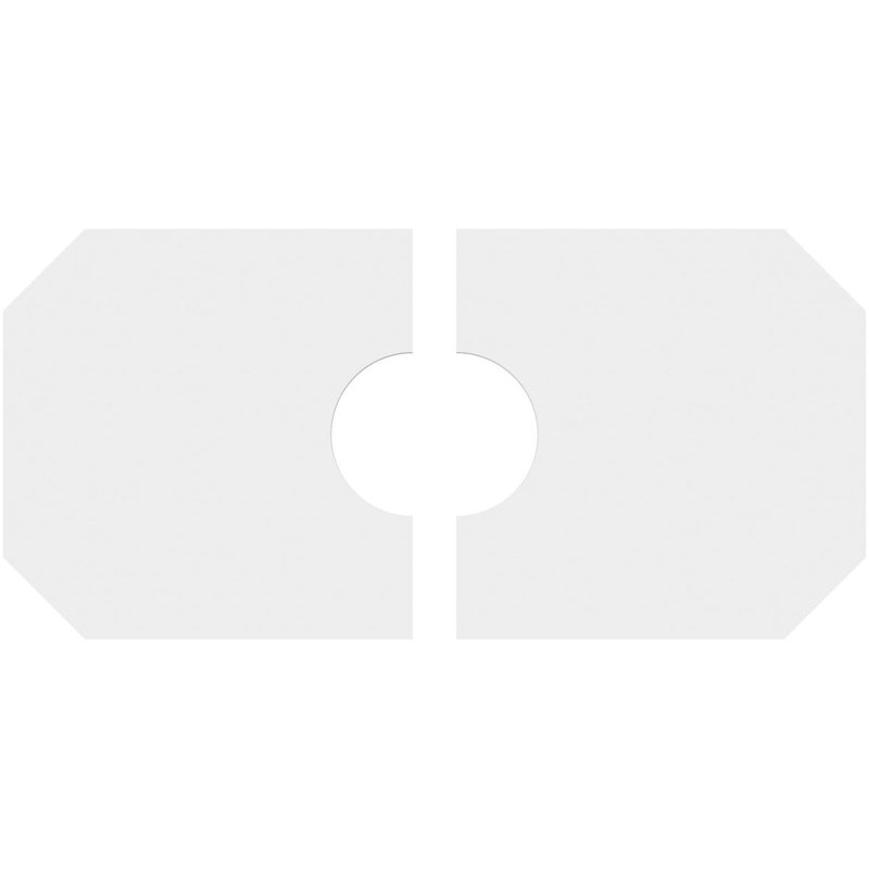 38"W x 19"H x 4"ID x 13 1/4"C x 1"P Emerald Architectural Grade PVC Contemporary Ceiling Medallion, Two Piece