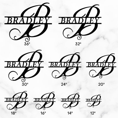 Custom Split Letter Wall Accent, Metal Name Sign Wall Art, Personalize Family Gift Wall Décor