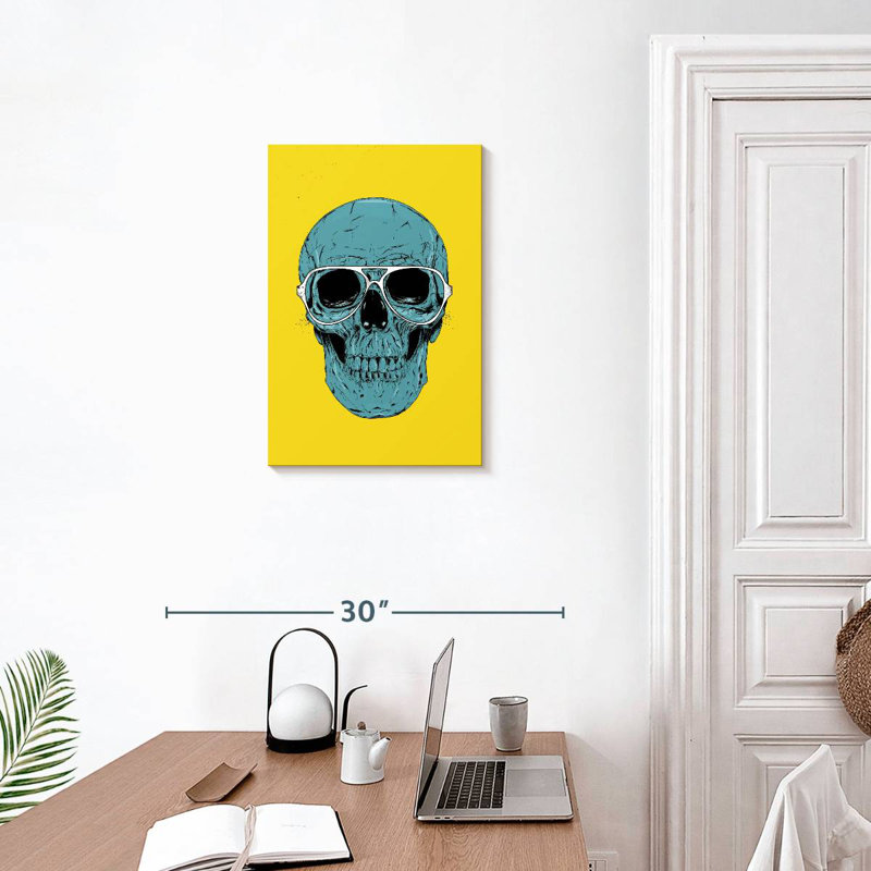 Crâne bleu Kerner II, H 24 po x l 16 po