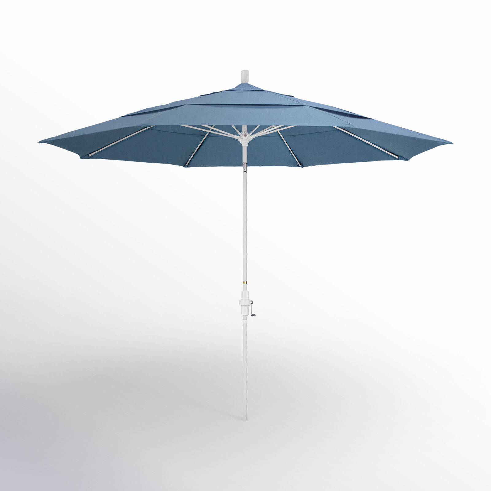 Brent 132'' Sunbrella® Outdoor Umbrella, Canvas Air Blue Sunbrella® Canvas