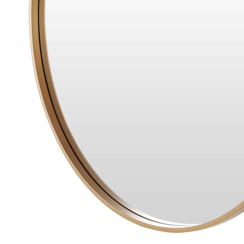 Miroir de salle de bain rond, Or, 32 po x 32 po