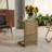 C-shape end table  Brown