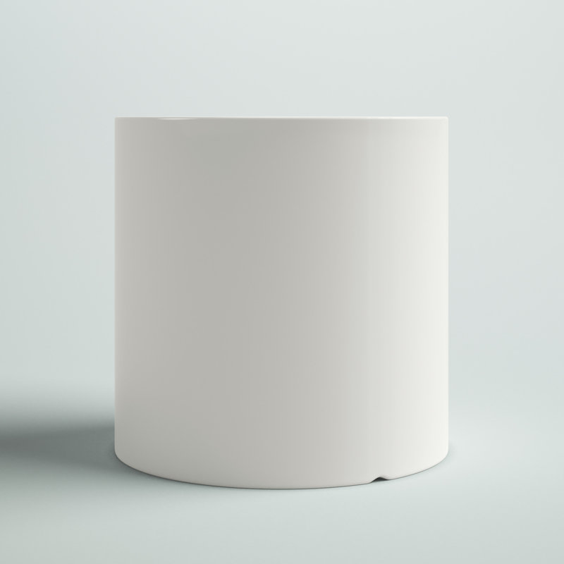 Pot à fleur en céramique Alida, H 8 po x l 8 po x p 8 po, Blanc