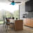 42"W Valencia LED Indoor Hand-Cut Glass Ceiling Fan With Remote Control-1934647395
