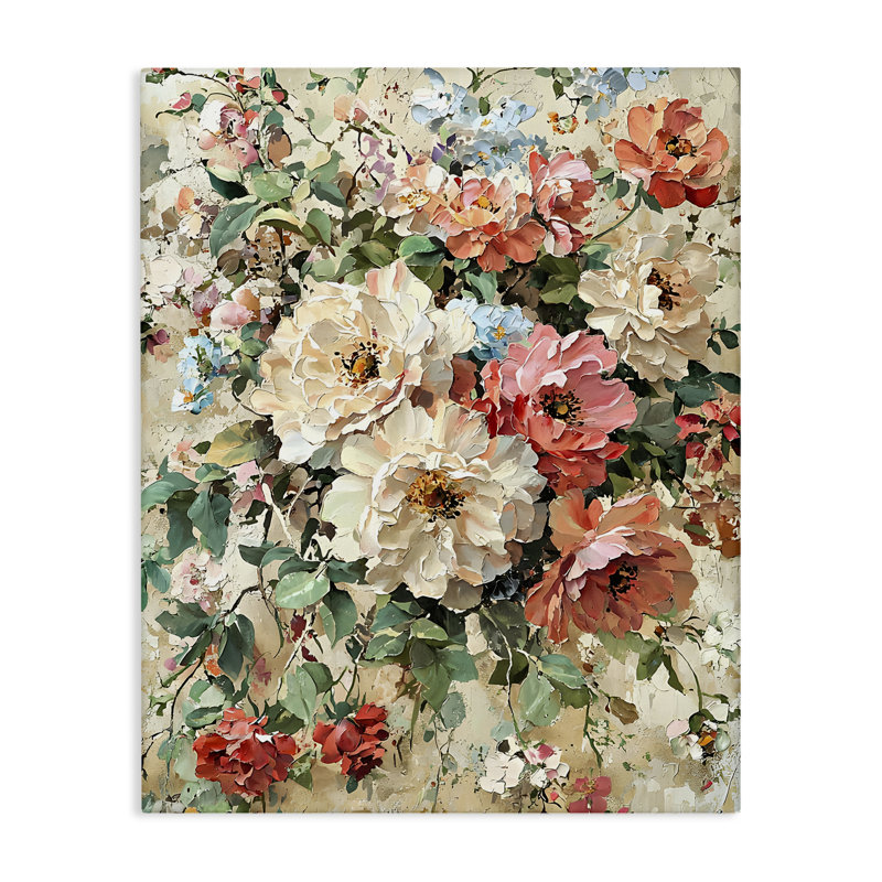 «Aged Abstract Flowers», conception par Franklyn Gregory, H 20 po x l 16 po