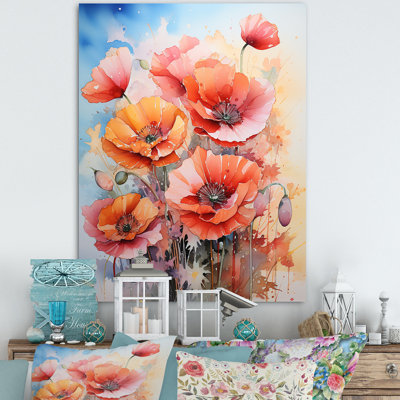 «Meadow Poppies In The», impressions murales florales et botaniques