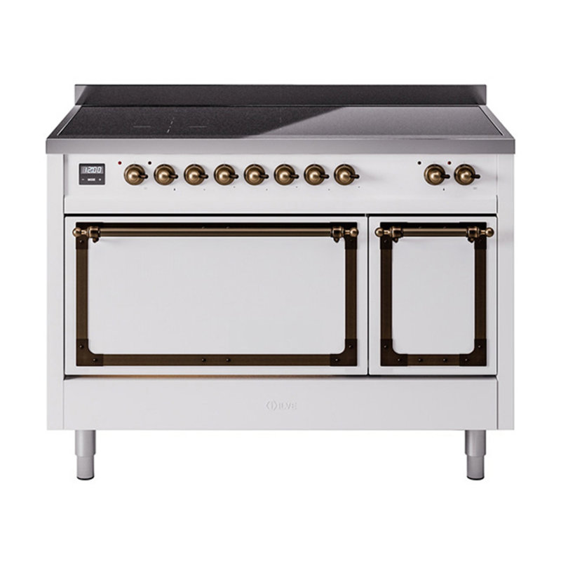 ILVE Nostalgie II Noblesse 48 po à induction, Blanc / bruni