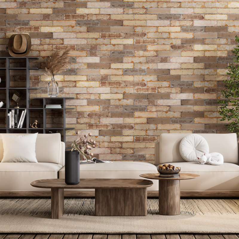 Brickyard 3 In. X 12 In. Porcelain Rustic Wall & Floor Tile, Beige