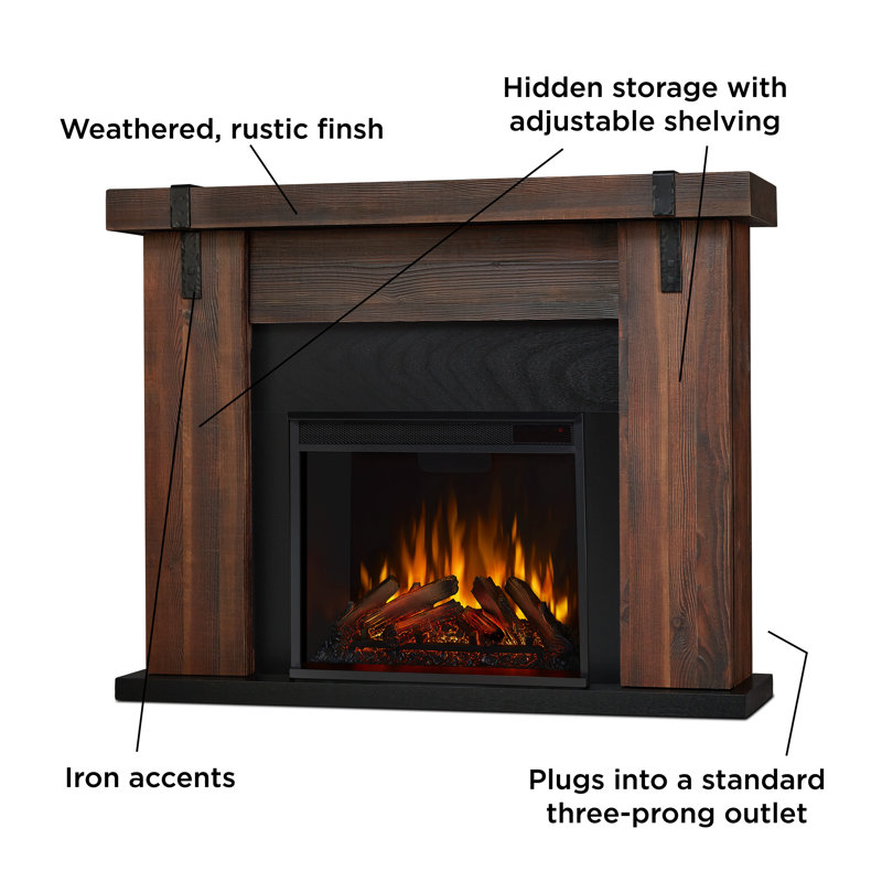 Aspen 49" Electric Fireplace by Real Flame, Chestnut