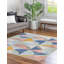 Tapis bleu contemporain Contemporary Nin-69557218
