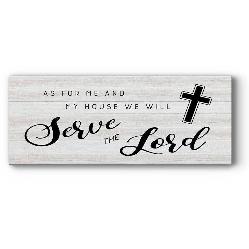 Serve the Lord sur toile, H 12 po x l 30 po x P 1,5 po