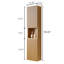 Armoire en chêne pour salon - Grande salle de bain étroite de 59 po avec portes et tablettes-2010937488