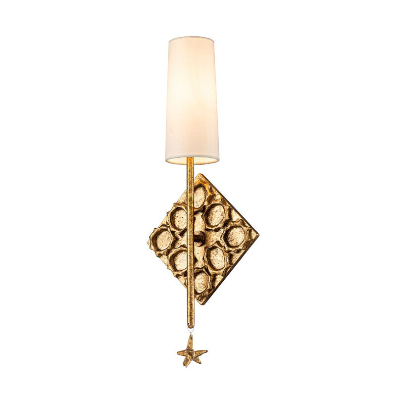 Applique murale 1 lumière Star, Feuille d’or