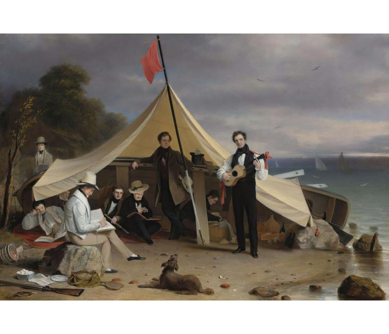 «Greenwich Boat Club» par Robert Walter Weir - Art mural sur toile tendue avec châssis, H 18 po x l 14 po