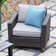 Umeh Melbourne Patio Wicker Chair with Removable Cushions