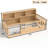 Wooden Floor Bed with A Fence-Style Guardrail,Featuring a Side Storage Decorative Function-1482862082-1482862083