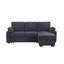 Canapé-lit modulaire réversible en tissu chenille gris anthracite de 91 po avec rangement Marcello-700866702