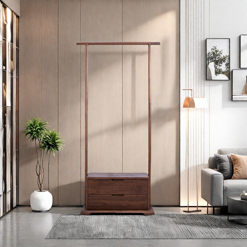 Elegant Coat Rack with Drawer