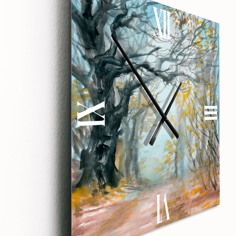 Horloge murale Autumn Misty Forest, Moyen