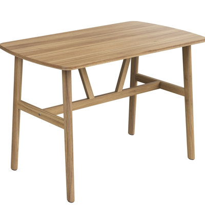 Rectangular Wood Dining Table for Family and Friends, with Sturdy Metal Frame, Ideal for Various Gatherings and Daily Use