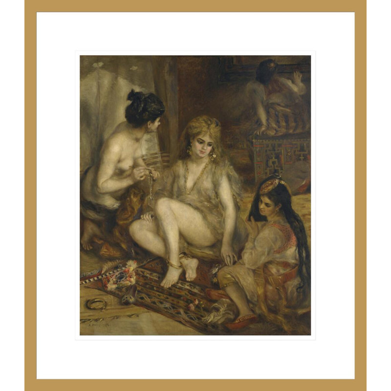Parisiennes en costume algérien ou sarouel par Pierre-Auguste Renoir, impression giclée encadrée, H 20,3 po x l 17,75 po