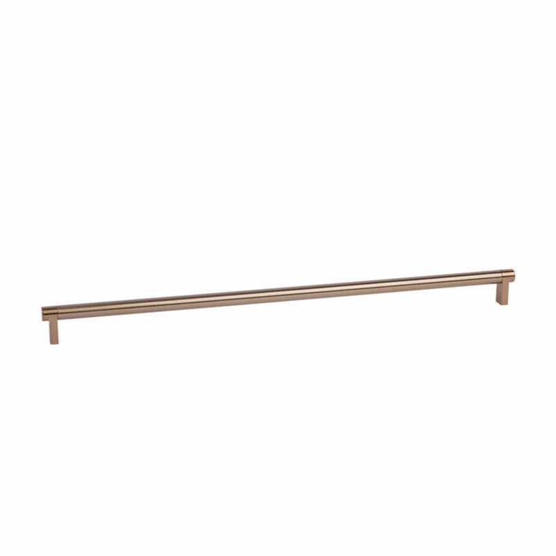 Emtek Select Cabinet Pull 18" Centre-to-Centre w/ Rectangular Stem & Smooth Bar, Satin Copper