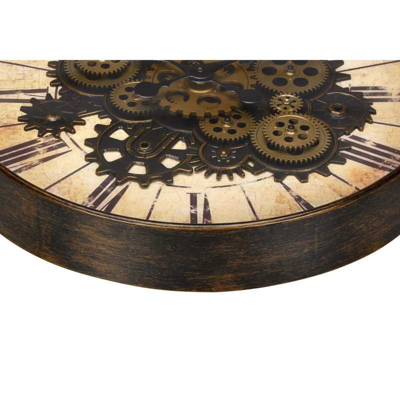 Round, Gear Mechanism, Large Oversized, Wall Clock