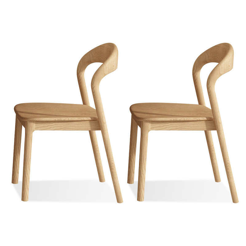 Burlywood Solid back side Chair(Set of 2), 2