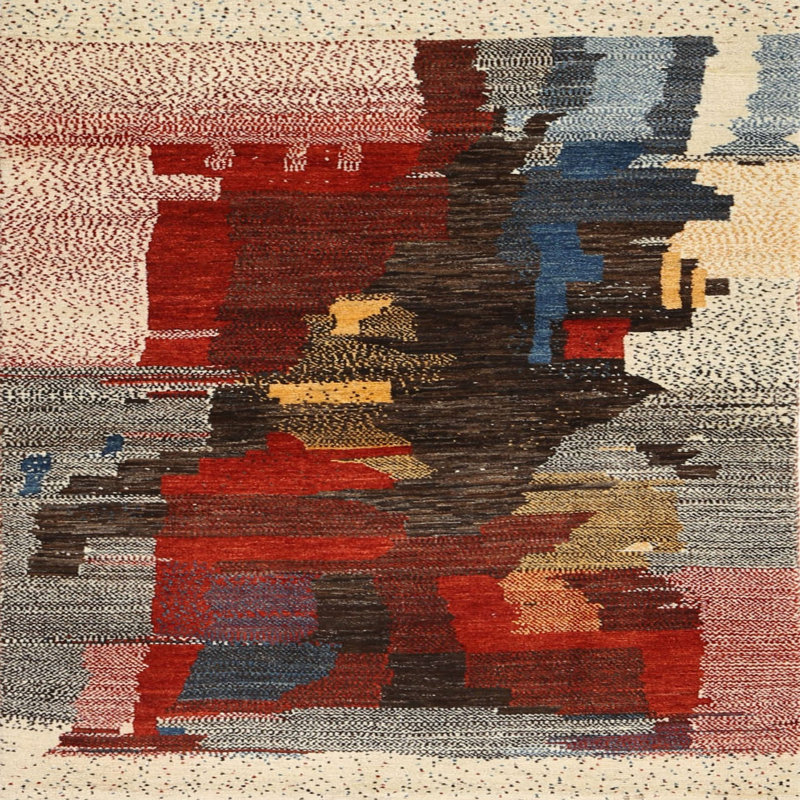 Adalena Abstract Indoor Rug, Square 4'