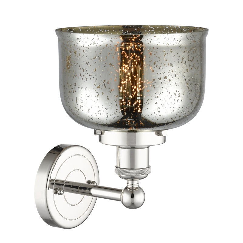 Cetronia Armed Sconce, Silver Plated Mercury, Polished Nickel