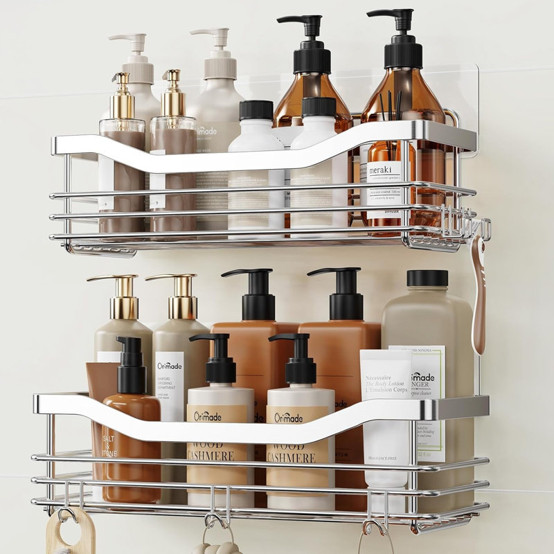 Stainless Steel Wall Bathroom Shelves